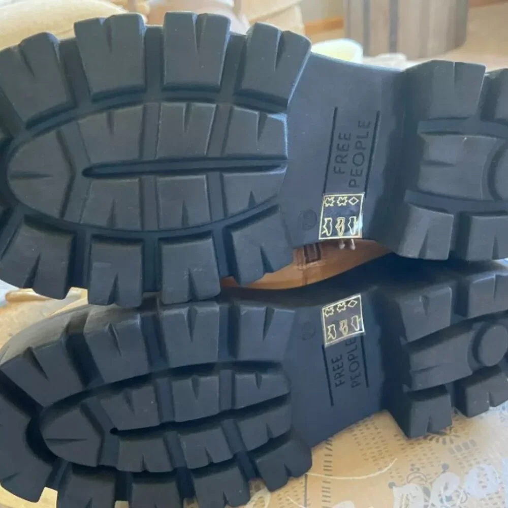 Free People Tan lace up zipper Combat Boots - Picture 6 of 6